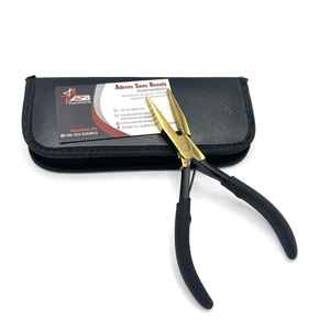 Custom Logo Black & Gold Flat Nose Hair <b>Extension</b> Pliers – Stainless Steel Micro <b>Bead</b> Crimping & Tape-In Hair <b>Extension</b> Tool - Product Image 1