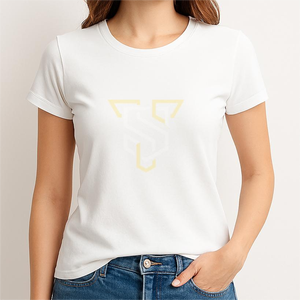 เสื้อยืดคอกลมแขนสั้นผ้าฝ้ายใยไผ่สำหรับผู้หญิง สีพื้น แห้งเร็ว ระบายอากาศดี เหมาะสำหรับฤดูร้อน - Product Image 2