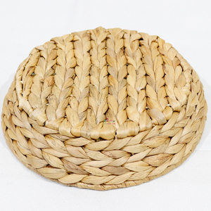 Stylish Vintage Home <b>Storage</b> <b>Baskets</b> Foldable Metal & Water Hyacinth Woven with Jute Grass & Rope <b>Wicker</b> for Daily Use - Product Image 2