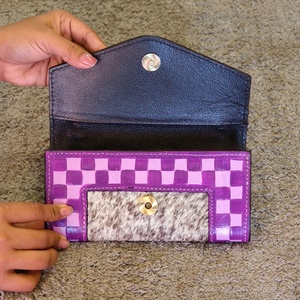 Venus Leather Were Designer Luxury Hand Tooled Carving Cowhide Wristlet Clutch <b>Wallet</b> <b>RFID</b> Protection Large Capacity Button - Product Image 2