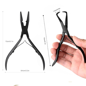 Durable Stainless Steel Hair <b>Extension</b> Plier Kit for Micro Ring Loop Needle and <b>Bead</b> Application Salon Tools Set - Product Image 6
