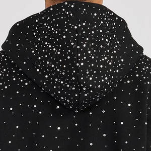 Custom Rhinestone <b>Hoodies</b> OEM Manufacturer Cotton <b>Fleece</b> <b>Hoodie</b> with Sparkle Stone Design for Fashion Brands and Bulk Orders - Product Image 6