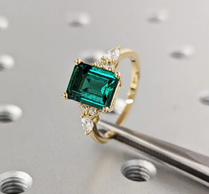 Unisex Gold Lab Grown Diamond <b>Ring</b> Gold Plated Vintage IGI Certified Engagement Wedding Anniversary Gift Stylish Daily Wear - Product Image 3