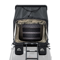 Schlankes Dreieckiges Softshell Doppel-Dachzelt mit Gasdruckfeder Aluminium 2 Personen 61kg Leichtgewicht Vier-Jahreszeiten Universal Fahrzeugzelt