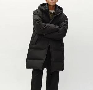 Hooded Long Puffer <b>Jacket</b> Unisex Winter Casual Windproof <b>Thick</b> Coat Zipper Front Plaid Regular Fit 100% Polyester <b>Fleece</b> - Product Image 1