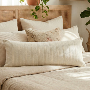 Personalized Handloomed <b>Throw</b> Pillow <b>Cover</b> Minimal Weave Texture <b>Throw</b> Pillow Sham Luxury Square Cushion <b>Cover</b> - Product Image 3