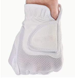Gants d'équitation pour hommes, couleur unie blanche, ajustement régulier, accessoires équestres, matériau textile, design antidérapant, équitation - Product Image 5