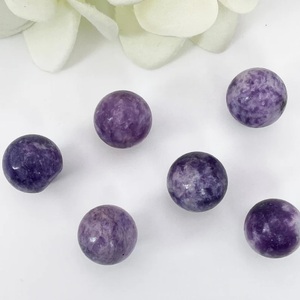 Sculpture de champignon en Lépidolite naturelle, cristal de guérison violet pour la méditation Reiki, décoration Feng Shui, vente en gros - Product Image 2