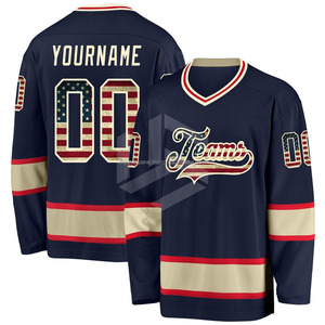 Maillot de hockey sur glace de haute qualité, nouvelle arrivée, manches courtes, 100% polyester, séchage rapide, vêtements d'équipe personnalisés, unisexe - Product Image 3