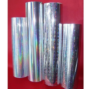 Customizable Metalized Holographic Lamination Film with Rainbow Laser Effect for Cosmetic Packaging Branding & Craft Application - Product Image 2