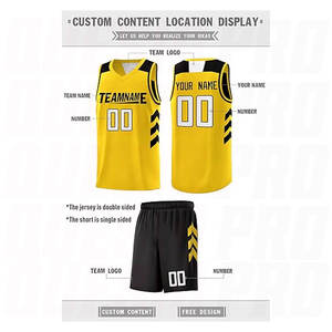 Uniforme de basket-ball d'été personnalisé en polyester, respirant, grande taille, imprimé, séchage rapide, maillot réversible, vêtements de sport, uniforme d'équipe - Product Image 4