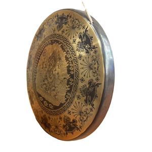 Campana de canto espiritual de Metal Gong tibetano tradicional tallada para meditación, curación, decoración de Yoga - Product Image 1