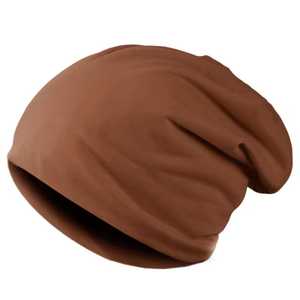 Unisex Solid Jacquard <b>Beanie</b> Hat 100% Cotton Breathable <b>Waterproof</b> Computer Knitted Casual Winter Adult Size 56-58CM - Product Image 1