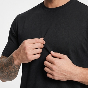 Men Plain Round Neck <b>T</b> <b>Shirt</b> 100% Cotton Soft Breathable Casual <b>Half</b> <b>Sleeve</b> Custom Logo Regular Fit Custom Printed Neck <b>T</b> <b>Shirt</b> - Product Image 4