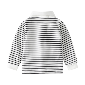 Polo respirant à manches courtes pour enfants, 100 % coton, vêtement décontracté pour l'école, teint en pièce, écologique, échantillon gratuit compressé - Product Image 2