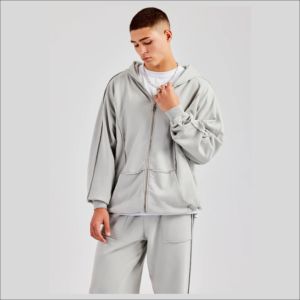 Survêtements amples zippés IOTA SPORTS pour hommes – Vente en gros, designs personnalisés, survêtements amples zippés unisexes tendance pour hommes – Fabrication - Product Image 4