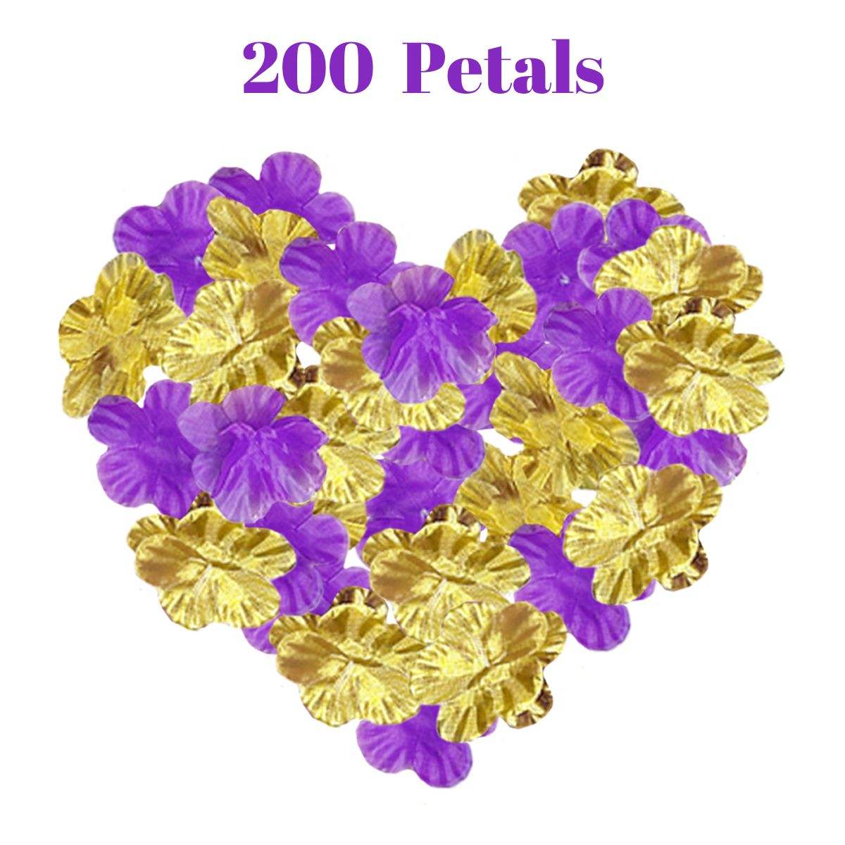 200Pcs Purple-Gold Color
