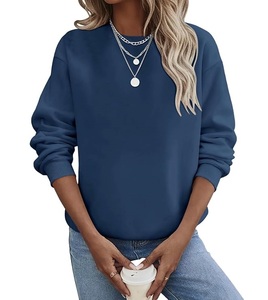 Nouvelle collection – Sweat-shirt décontracté et confortable pour femme, tricoté, à manches longues, col et épaules tombantes, couleur unie, service OEM – Bangladesh - Product Image 1