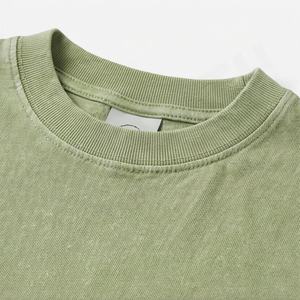 Camiseta Corta de Mujer con Efecto Ácido, Manga Corta, Cuello Redondo, Estilo Básico Holgado, Top de Verano, Color Personalizable - Product Image 4