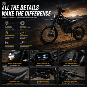 Motocicleta Eléctrica Todoterreno con Certificación CE, Batería de Litio de 60V 27Ah, Pitbike Eléctrica para Todo Terreno, Precio de Fábrica al por Mayor, M7 Pro - Product Image 2