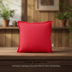 Coussin décoratif carré uni de taille standard Gulab, coussin moelleux pour la maison, l'hôtel et la literie - Product Image 3