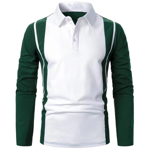 Camiseta de Manga Larga para Hombre, Tejida en Algodón, Casual, para Golf, Corte Ajustado, con Logotipo Personalizado, Servicio OEM - Product Image 6