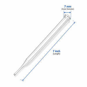 Pipette compte-gouttes G016-09-08-A 7x7 inc. Pipette compte-gouttes en verre borosilicate de qualité supérieure, directement de l'usine, pour les cosmétiques, la pharmacie et le laboratoire - Product Image 5