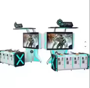 Get <b>VR</b> Shooting Game Machine Multiplayer Battle Simulator Arcade Cabinet <b>with</b> Dual Screens and Gun <b>Controllers</b> - Product Image 2
