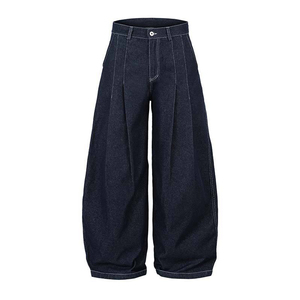 Pantalons en jean pour hommes sur mesure, jeans baggy, jeans vintage pour les marques de vêtements américaines, fournisseur en gros de marques privées - Product Image 2