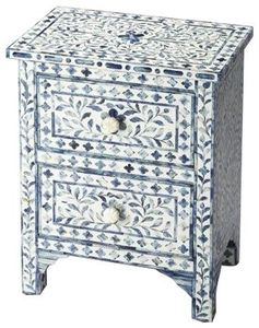 Mesita de Noche Clásica con Cajón Lateral y Incrustaciones de Hueso, Mueble Artesanal de Lujo para Dormitorio o Sala de Estar - Product Image 4