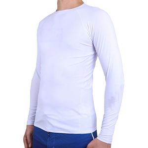 บริการขายส่ง OEM เสื้อแรชการ์ดแขนยาวแบบยูนิเซ็กซ์ พิมพ์ลายแบบซับลิเมชั่น เสื้อกันแดดผู้ชายแบบสั่งทำ ผ้าสแปนเด็กซ์/โพลีเอสเตอร์ แห้งเร็ว - Product Image 6