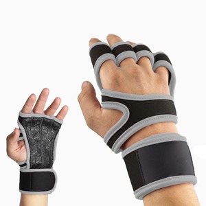 Gants de fitness demi-doigts en néoprène avec sangle de poignet réglable pour musculation, design unisexe - Product Image 1