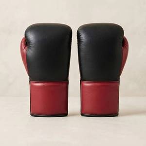 Custom Professional <b>Leather</b> Boxing <b>Gloves</b> Lace Up Sparring Training Fight Gear <b>Black</b> Red Men <b>Women</b> - Product Image 1