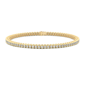 กำไลข้อมือเพชรทรงกลมแบบครึ่งขอบ ดีไซน์เนอร์ 9k/10k/12k/14k/18k ทองคำขาว ประดับเพชรแล็บ สำหรับผู้หญิงและเด็กผู้หญิง - Product Image 3
