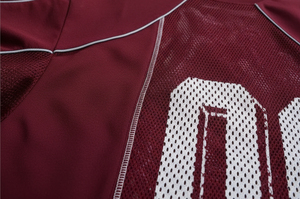 Camiseta deportiva de malla con cuello en V de enfriamiento rápido, camiseta deportiva de malla transpirable con cuello en V de nivel profesional, camiseta corta de malla con cuello en V para el día del partido - Product Image 5