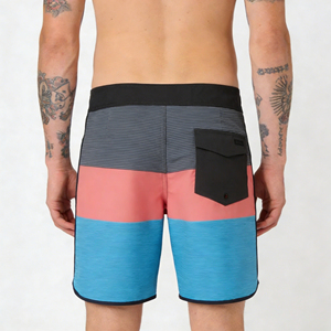 Shorts de playa de primera clase para hombre, elásticos, de gimnasio, de spandex y poliéster, con bolsillo, de secado rápido y transpirables. - Product Image 2