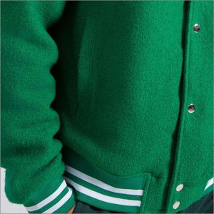 Customized Logo <b>Men</b> Varsity <b>Jacket</b> Solid Color High Quality Pakistan Made Best Price Winter Wool Patchwork Cartoon - Product Image 5