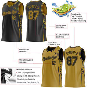 Ensemble de maillots de basket-ball réversibles personnalisés par sublimation, uniformes d'entraînement d'équipe de haute qualité, respirants, pour hommes, séchage rapide, en mesh, OEM/ODM - Product Image 2