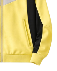 Conjunto Deportivo Personalizado para Hombre en Amarillo y Negro, Chaqueta con Cierre Completo y Pantalones Jogger, Fabricante de Ropa Deportiva Personalizada OEM - Product Image 3