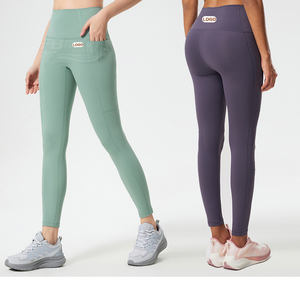 Leggings de Yoga de Cintura Alta sin Costuras de Alta Calidad para Mujer, con Bolsillos, Nailon y Elastano, Ligeros, de Secado Rápido, Ropa Deportiva para Gimnasio y Entrenamiento - Product Image 1