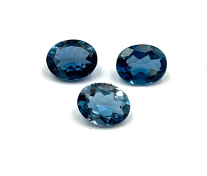Topacio Azul de Londres, Corte Ovalado, Facetado, Piedra Preciosa Suelta de 12 mm y 16 mm, Piedra Natural para Joyería, Certificado por Terceros, Venta al Por Mayor - Product Image 4