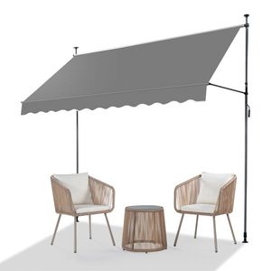 Toldo Retráctil en Gris 118.1" D x 47.2" W x 78.7" H a 118.1" H - Product Image 1