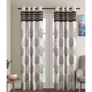 Modern 4x7 Feet Jute <b>Window</b> <b>Curtain</b> Pleated Linen Wave Design Blackout Feature for Home Hotel Hospital Use - Product Image 1