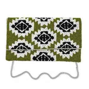 Bolso Casual de Lujo Hecho a Mano en India, Bolso Baguette con Cuentas de Vidrio, Asa con Surtido de Cuentas Multicolor, Duradero, Artesanal y Local - Product Image 4