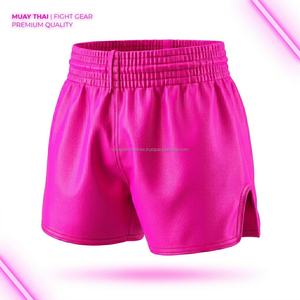 Factory Custom Patch <b>Applique</b> Sublimation Men Fight Wear Kickboxing Training Muay Thai Boxing Shorts - Product Image 1