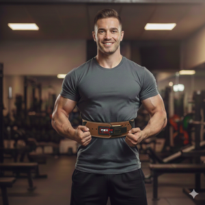 Cinturón de Levantamiento de Pesas Rexfit Sports Premium de Cuero Vacuno Genuino para Soporte en Entrenamiento para Gimnasio y Levantamiento de Pesas - Product Image 3