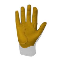 Gant de frappeur en cuir blanc personnalisé pour gaucher avec fermeture auto-agrippante, respirant, durable, support de poignet, entraînement, unisexe, adultes