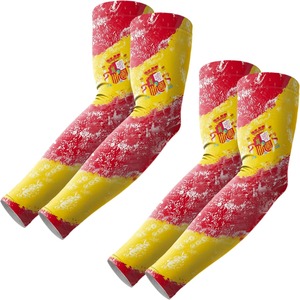 Mangas de compresión largas con estampado de la bandera mexicana UPF50+ de poliéster para soporte deportivo masculino - Product Image 6