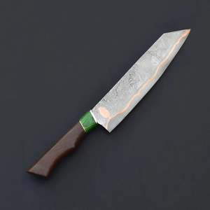 Couteau de chef en acier damas cuivré LEGACY BLADES de qualité supérieure, forgé à la main, manche en bois, ambidextre, couteau de cuisine traditionnel - Product Image 2