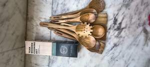 ชุดอุปกรณ์ครัวไม้ไผ่คุณภาพพรีเมียม 6 ชิ้น ไม่ติดกระทะ สำหรับกาแฟ รับผลิตแบบ OEM ODM ของขวัญสำหรับทำอาหาร ช้อนตวง - Product Image 2